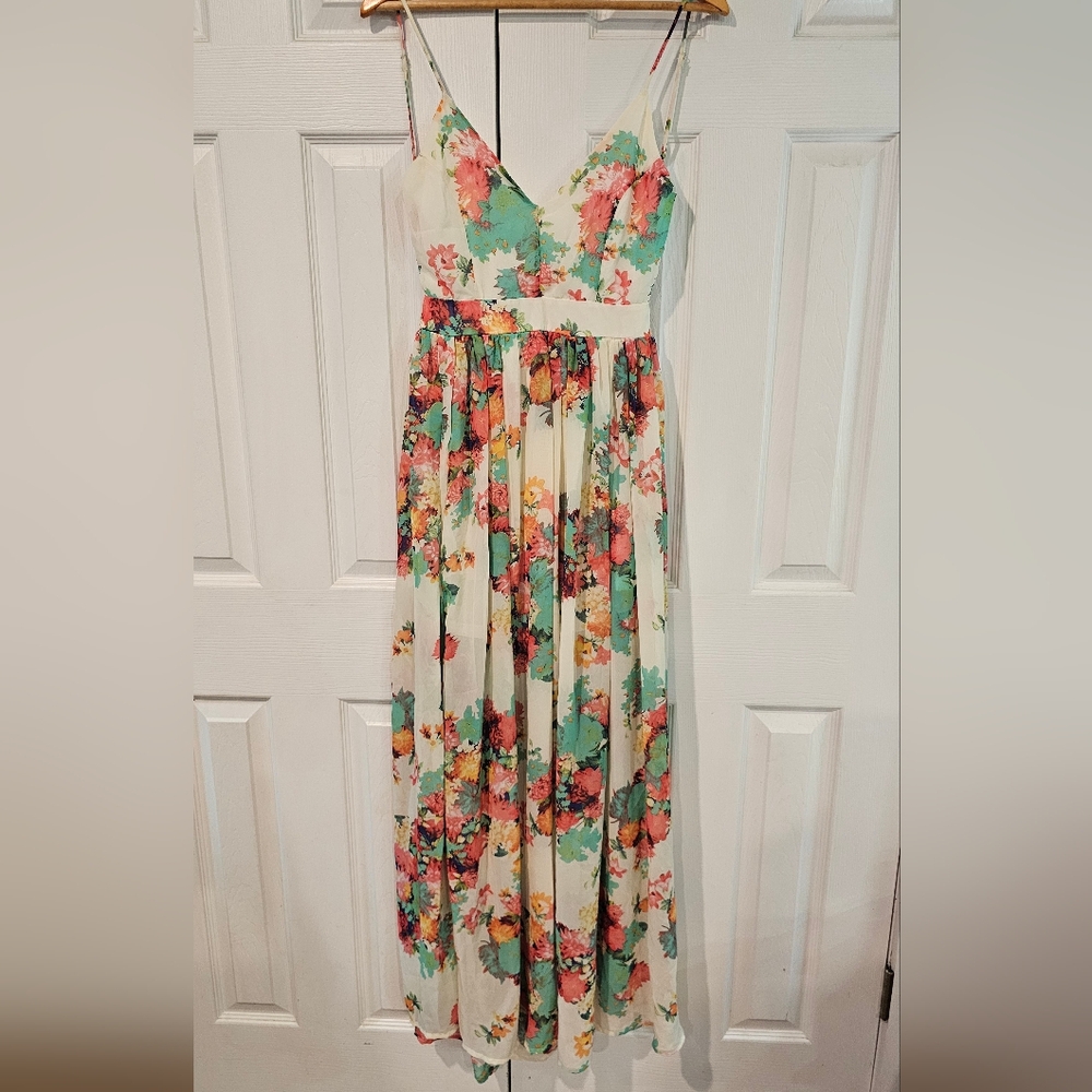 MVB floral maxi with side slits size L